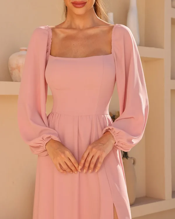 VESTIDO LONGO ROSA ADRIANA - Image 5