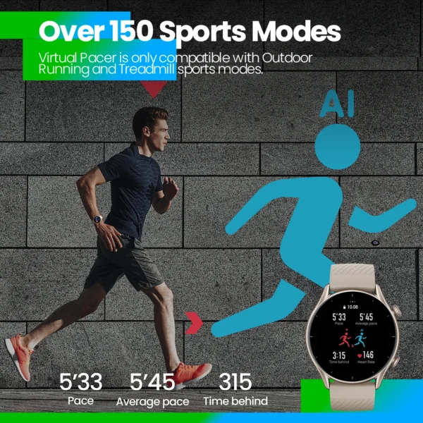 Versão global amazfit gtr 3 gtr3 GTR-3 smartwatch 46mm zepp os alexa relógio inteligente gps embutido mais de 150 modos esportivos - Image 5