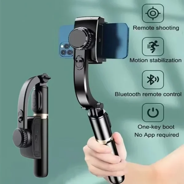 FANGTUOSI-Estabilizador de Vídeo Móvel com Bluetooth, Selfie Stick, Estabilizador de Smartphone, Transmissão ao Vivo, Tiro Vertical, Novo