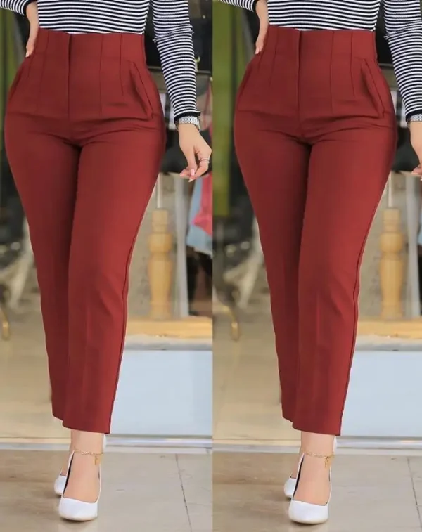 Calça de Trabalho Feminina Cintura Alta – Moda 2024 - Image 24