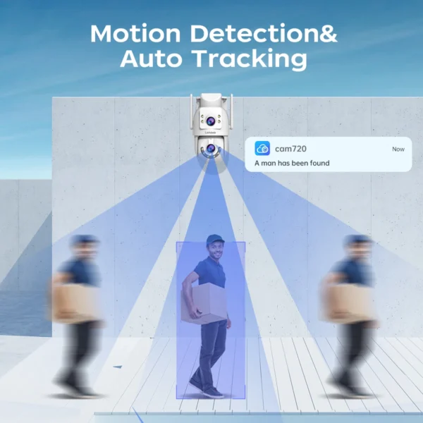 Lenovo 4k wifi câmera de vigilância 5g wifi ao ar livre lente dupla ptz câmeras ip rastreamento automático áudio vídeo onvif segurança cctv câmera - Image 3