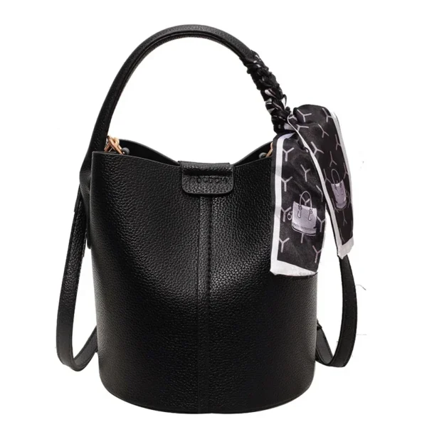 Bolsa tiracolo de material PU para mulheres, bolsa de balde versátil, bolsa pendular, moda, high-end, simplicidade, venda quente - Image 8